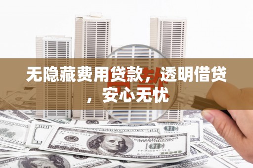 苍溪无隐藏费用贷款，透明借贷，安心无忧