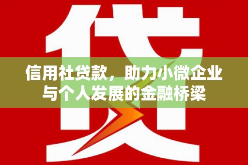 苍溪信用社贷款，助力小微企业与个人发展的金融桥梁