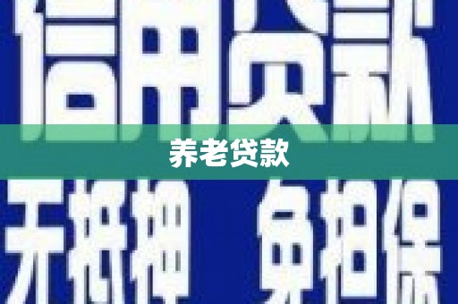 苍溪养老贷款