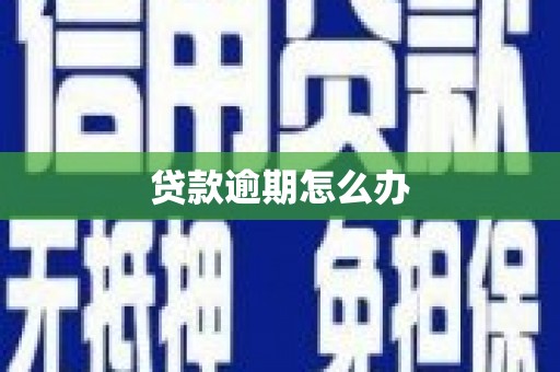 苍溪贷款逾期怎么办