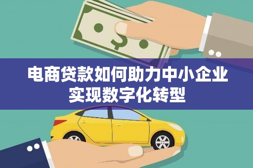 苍溪电商贷款如何助力中小企业实现数字化转型