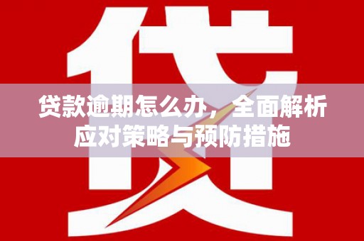 苍溪贷款逾期怎么办，全面解析应对策略与预防措施
