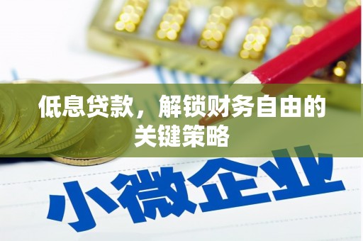 苍溪低息贷款，解锁财务自由的关键策略