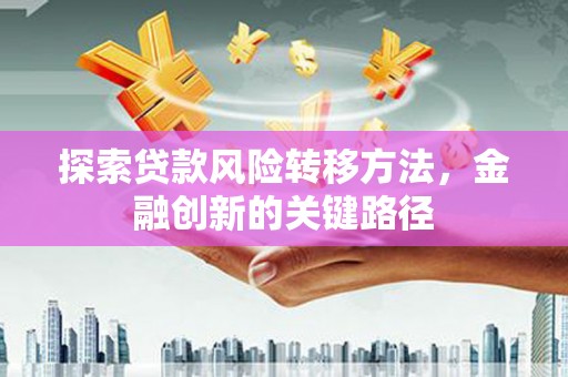 苍溪探索贷款风险转移方法，金融创新的关键路径