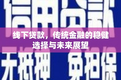 苍溪线下贷款，传统金融的稳健选择与未来展望