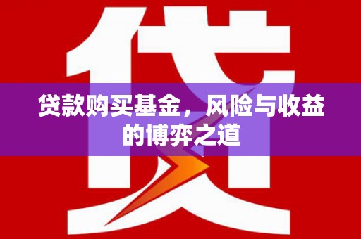 苍溪贷款购买基金，风险与收益的博弈之道