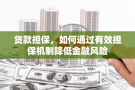 苍溪贷款担保，如何通过有效担保机制降低金融风险