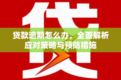 苍溪贷款逾期怎么办，全面解析应对策略与预防措施