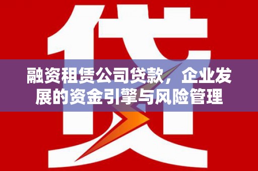苍溪融资租赁公司贷款，企业发展的资金引擎与风险管理