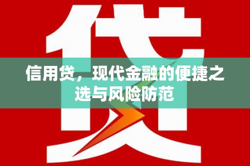 苍溪信用贷，现代金融的便捷之选与风险防范