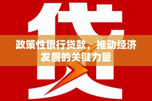 苍溪政策性银行贷款，推动经济发展的关键力量