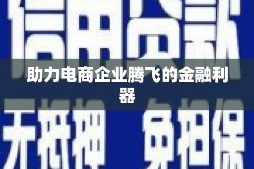 苍溪助力电商企业腾飞的金融利器