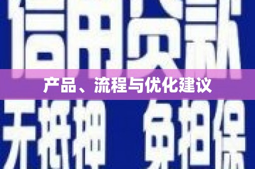 苍溪产品、流程与优化建议