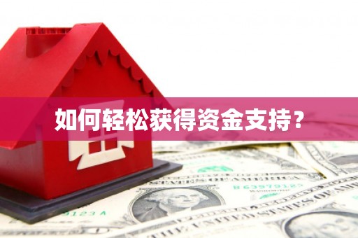 苍溪如何轻松获得资金支持？